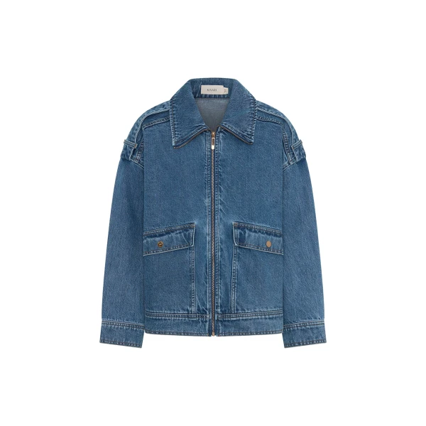 KIVARI Rita Denim Jacket in Drift Blue