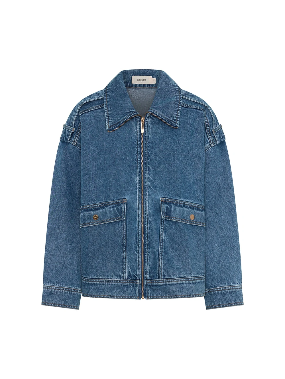 KIVARI jackets Australia Signature Jackets – Luxury Shoes KIVARI Rita Denim Jacket in Drift Blue