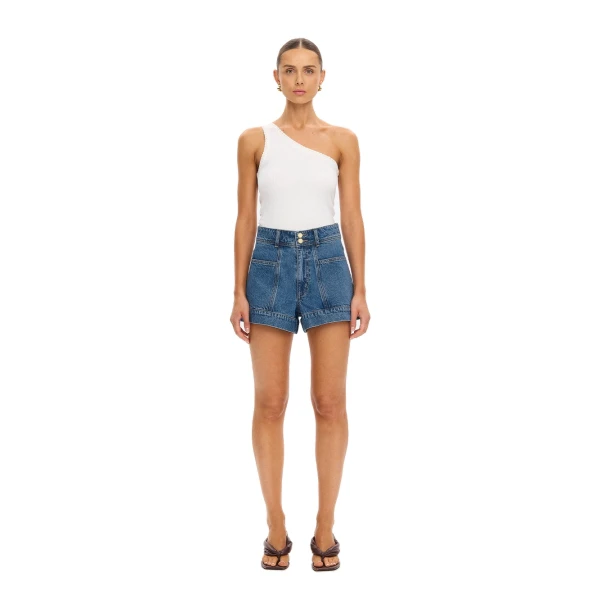 KIVARI Rita Denim Short in Drift Blue, view 5