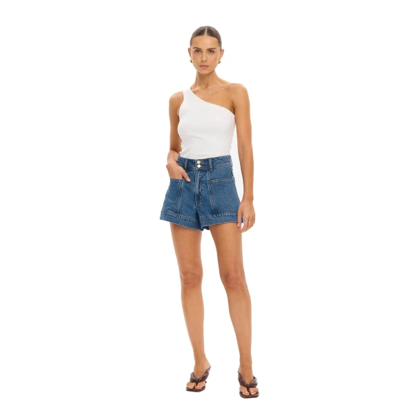 KIVARI Rita Denim Short in Drift Blue