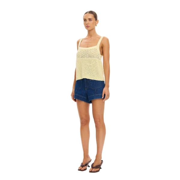 KIVARI Sally Knit Cami in Butter, view 2