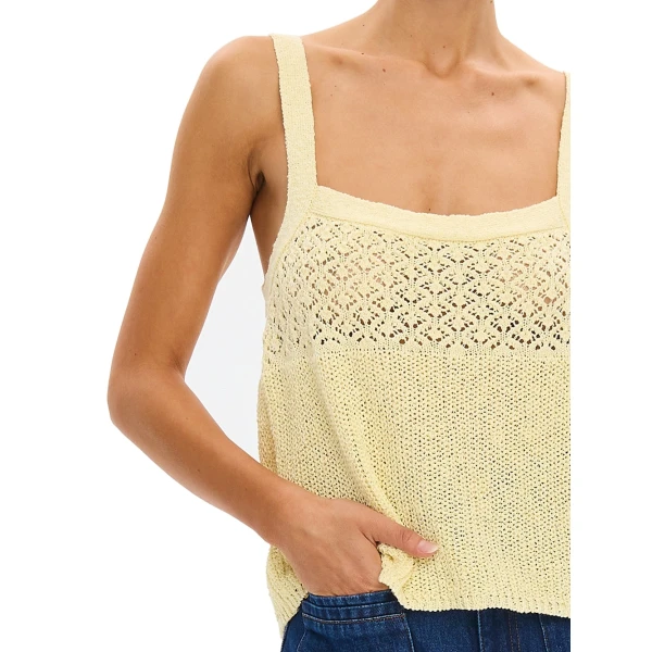 KIVARI Sally Knit Cami in Butter, view 4