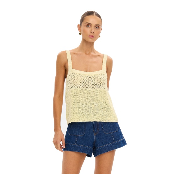 KIVARI Sally Knit Cami in Butter