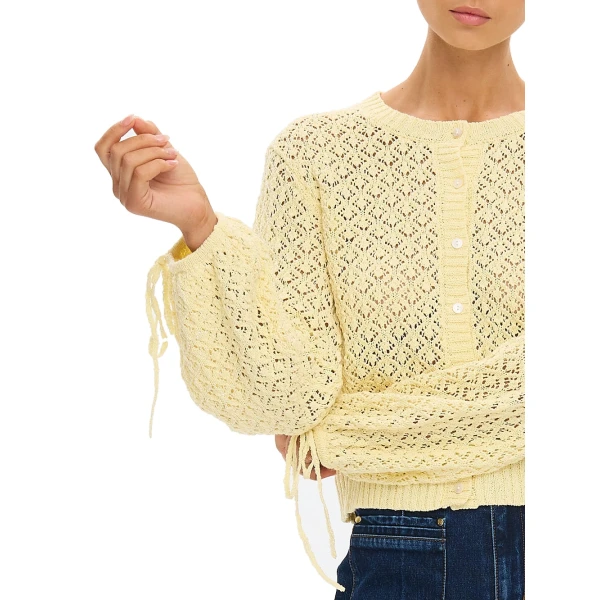 KIVARI Sally Knit Cardigan in Butter, view 5
