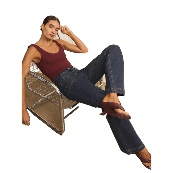KIVARI Tallulah Scoop Tank in Plum, view 3
