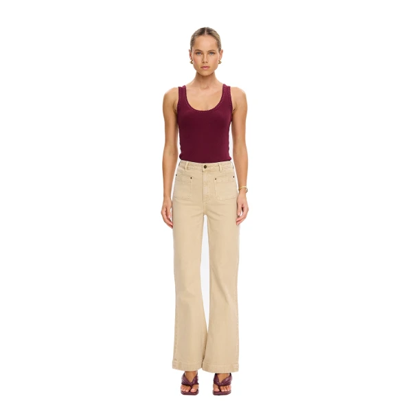 KIVARI Tallulah Scoop Tank in Plum, view 6