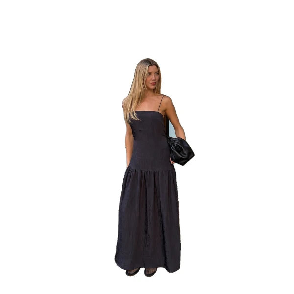 KIVARI Uma Maxi Dress in Charcoal, view 2