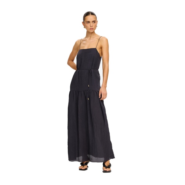 KIVARI Uma Maxi Dress in Charcoal