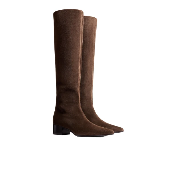 Andee Knee-High Boot in Ebano Suede - Image 2