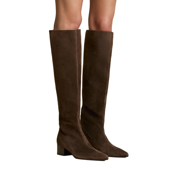 Andee Knee-High Boot in Ebano Suede - Image 5