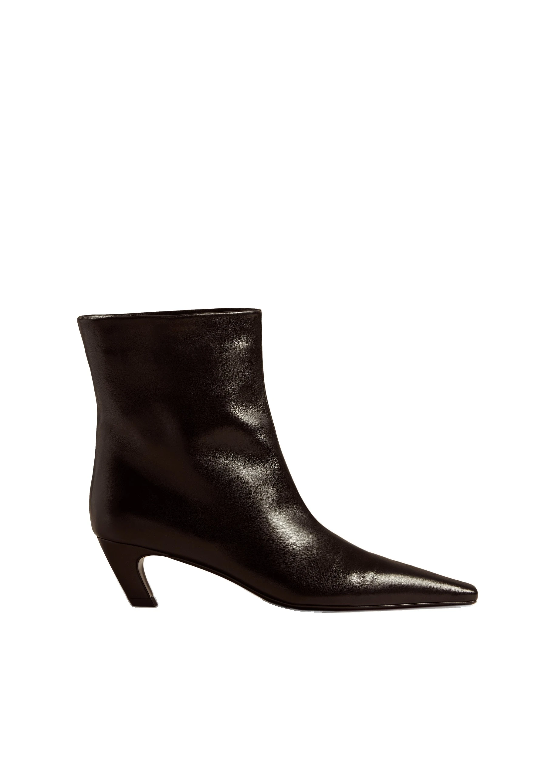 Khaite Arizona Boot in Black Leather | Buy Shoes at Luxury Shoes Khaite Arizona Boot in Black Leather