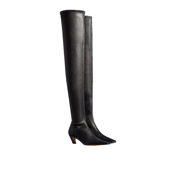 Arizona Over-the-Knee Stretch Boot in Black Nappa Leather - Image 2