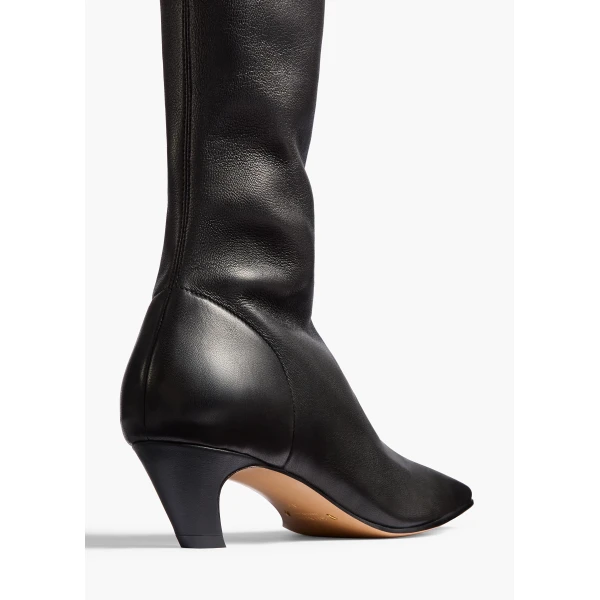 Arizona Over-the-Knee Stretch Boot in Black Nappa Leather - Image 4