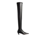 Khaite Arizona Over-the-Knee Stretch Boot in Black Nappa Leather