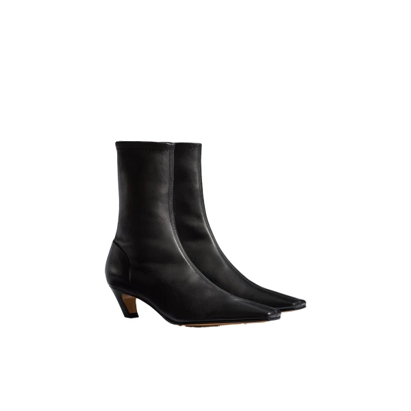 Arizona Stretch Ankle Boot in Black Nappa Leather - Image 2