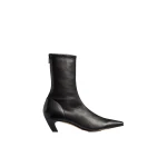 Khaite Arizona Stretch Ankle Boot in Black Nappa Leather