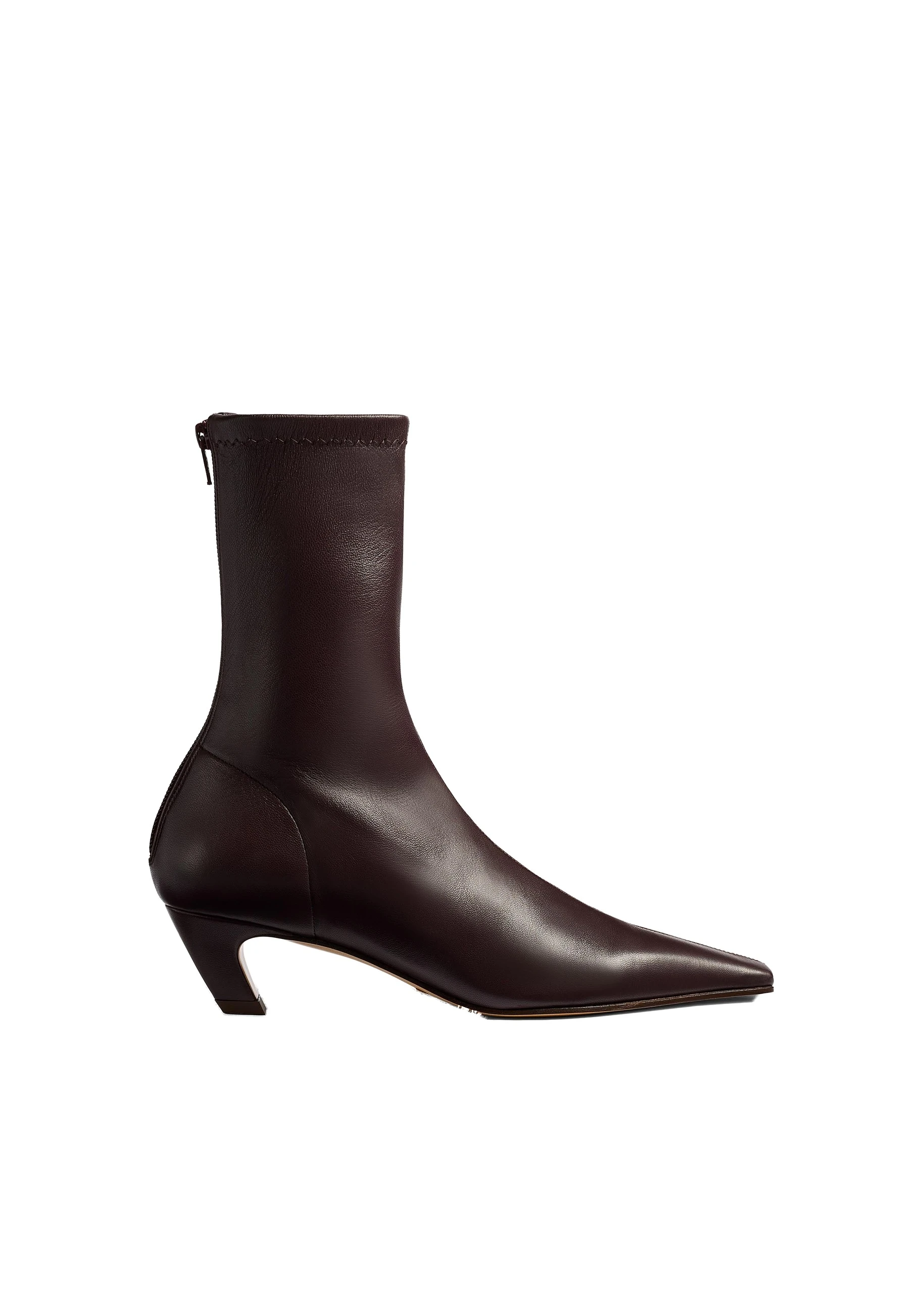 Khaite Arizona Stretch Ankle Boot in Bordeaux | Buy Shoes at Luxury Shoes Khaite Arizona Stretch Ankle Boot in Bordeaux