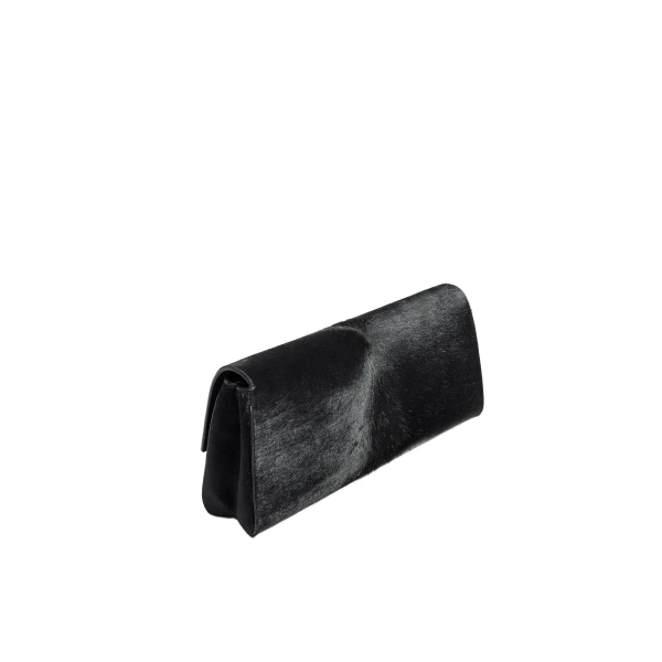 Audrey Clutch in Black Haircalf - Image 2