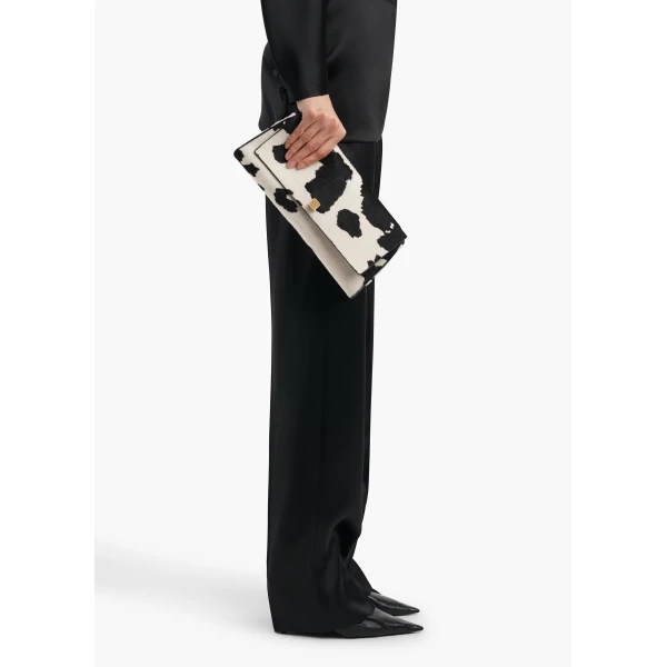 Audrey Clutch in Cow Print Haircalf - Image 3