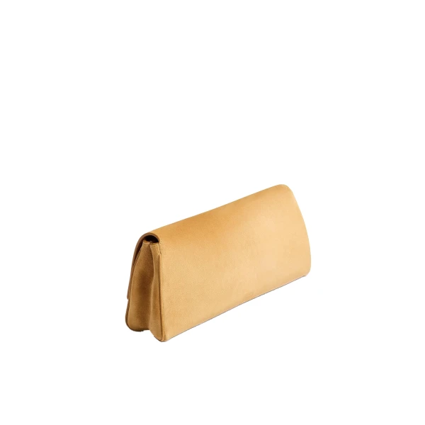 Audrey Clutch in Goldenrod Suede - Image 2