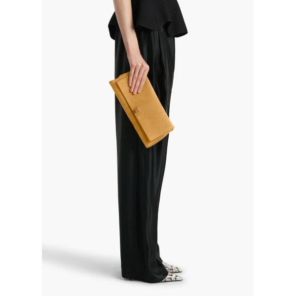 Audrey Clutch in Goldenrod Suede - Image 3