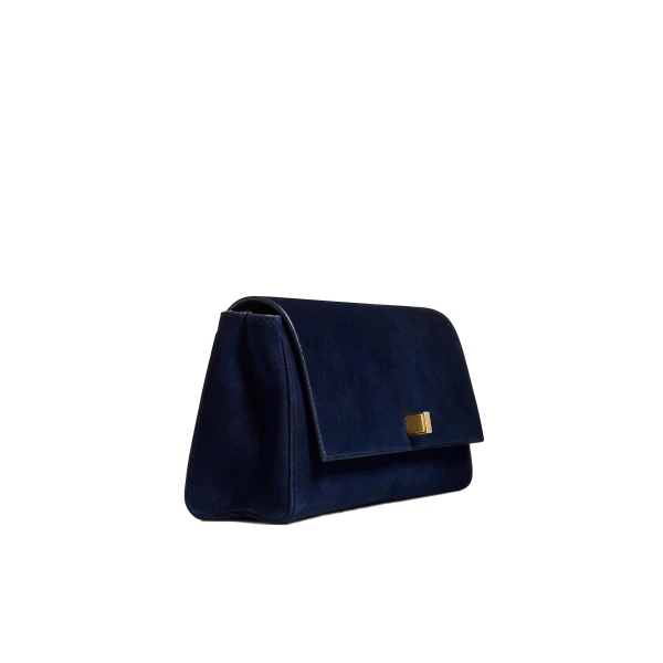 Audrey Clutch in Midnight Suede - Image 2