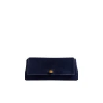 Khaite Audrey Clutch in Midnight Suede