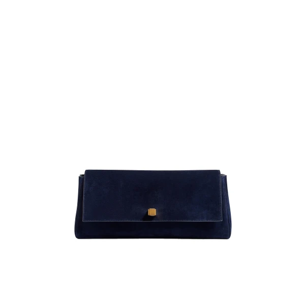 Audrey Clutch in Midnight Suede