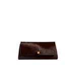 Khaite Audrey Clutch in Rouge Noir Haircalf