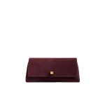 Khaite Audrey Clutch in Rouge Noir Suede