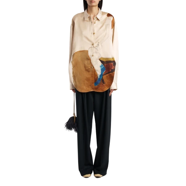 August Pant in Black Wool - Image 2