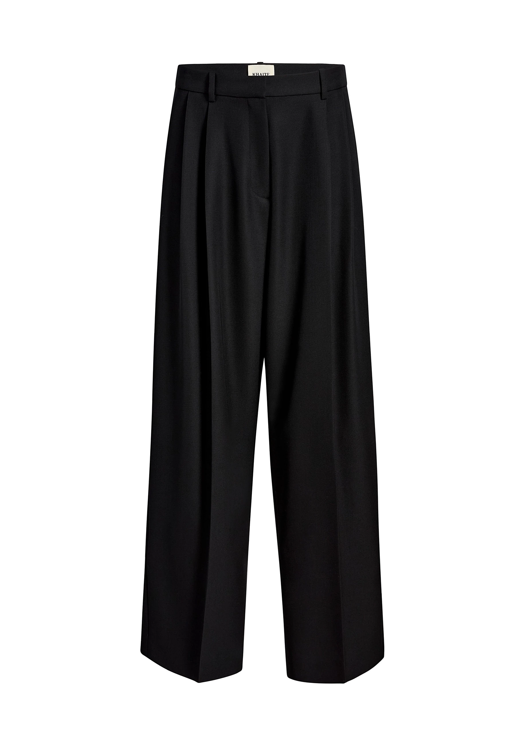 Khaite August Pant in Black Wool | Pants | Luxury Shoes Khaite August Pant in Black Wool | Pants | Luxury Shoes