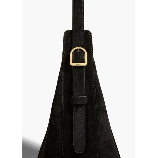 Augustina Hobo in Black Suede - Image 3
