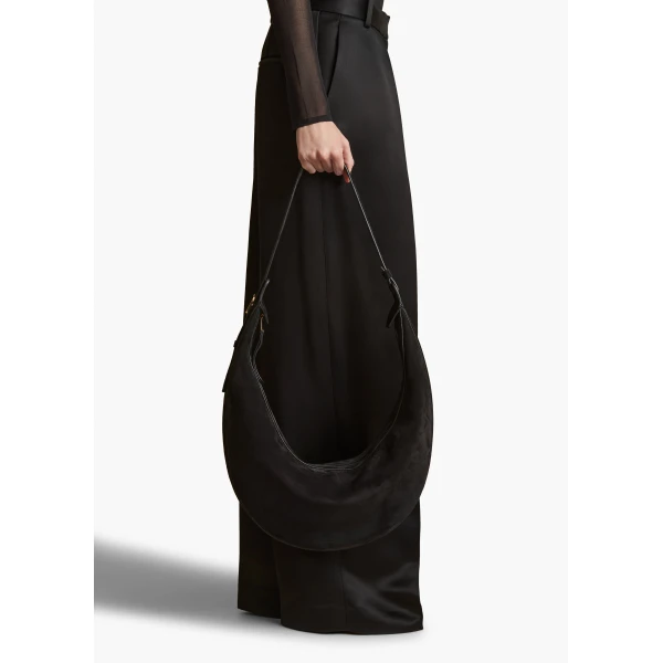 Augustina Hobo in Black Suede - Image 5