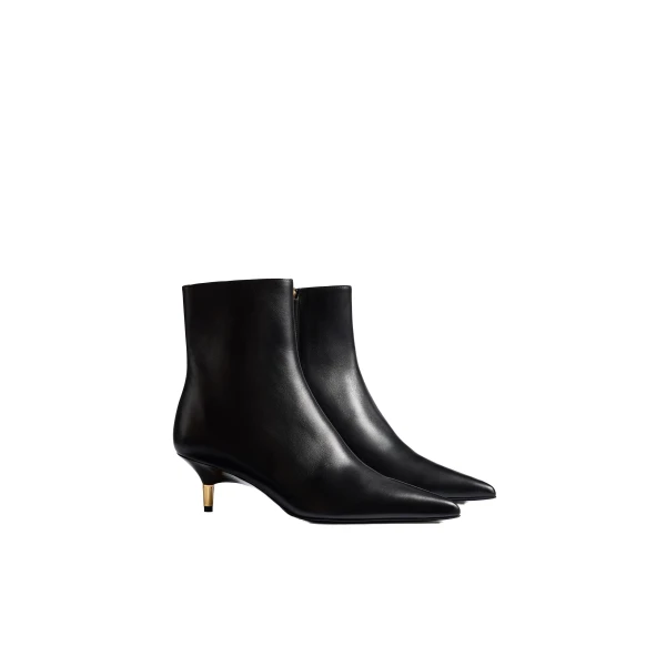Bella Ankle Boot in Black Leather - Image 2