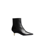 Khaite Bella Ankle Boot in Black Leather