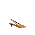 Khaite Bella Low Pump in Cuoio Glazed Leather