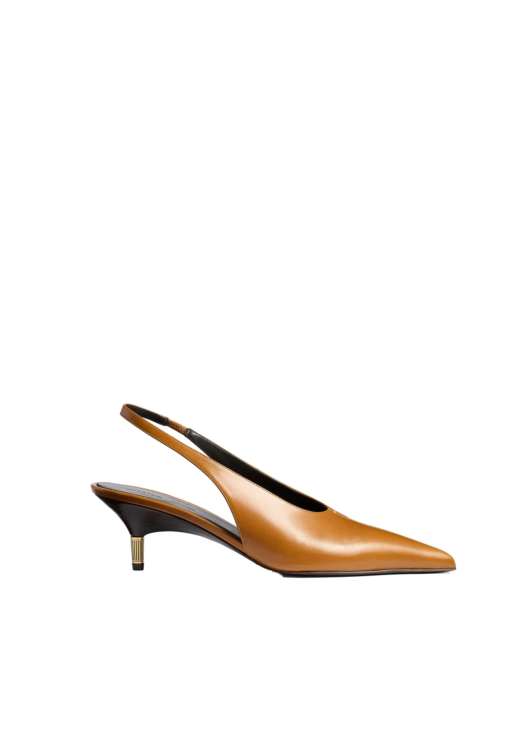 Khaite Bella Low Pump in Cuoio Glazed Leather | Buy Shoes at Luxury Shoes Khaite Bella Low Pump in Cuoio Glazed Leather
