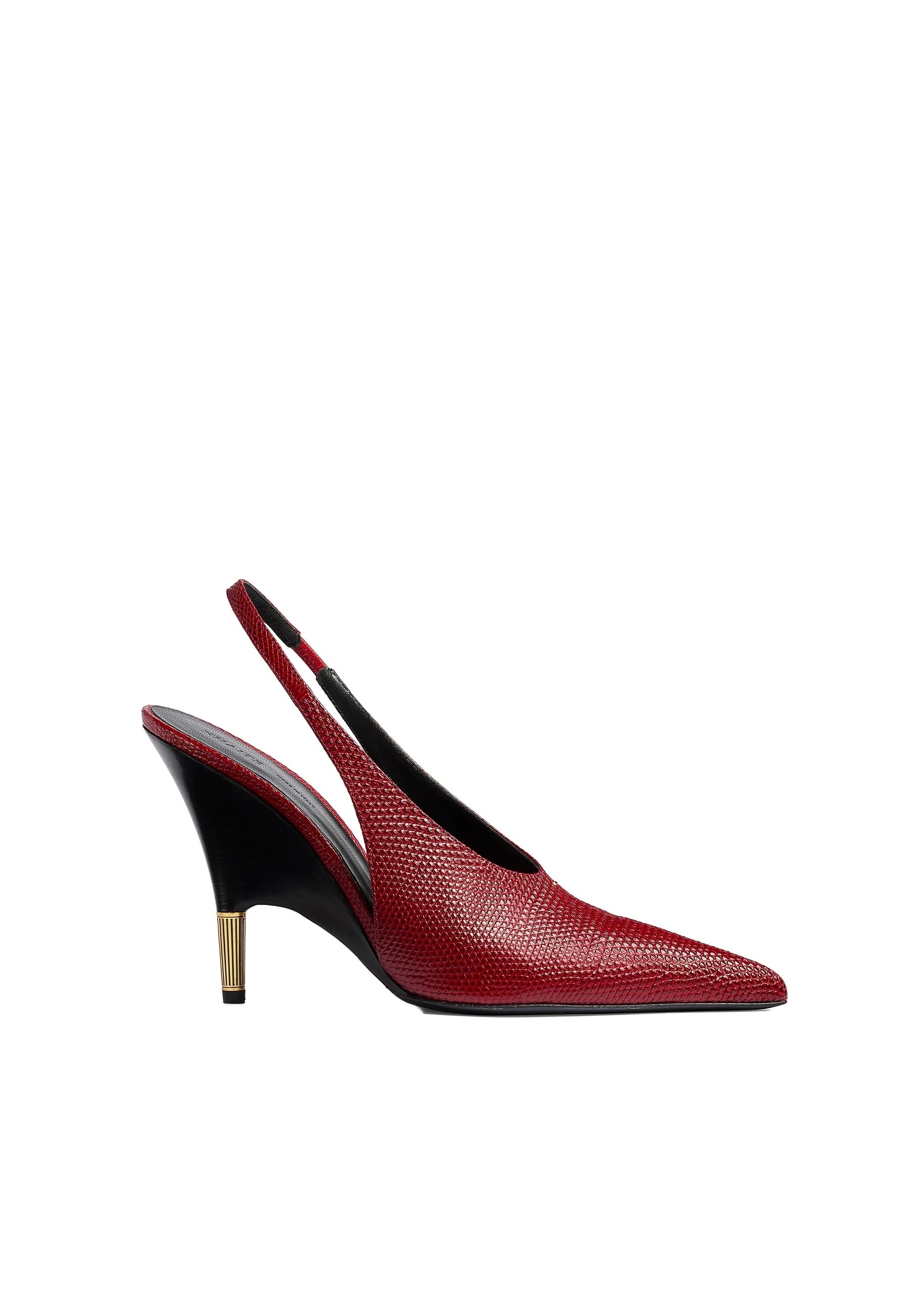 Khaite Bella Pump in Ruby Lizard | Buy Shoes at Luxury Shoes Khaite Bella Pump in Ruby Lizard