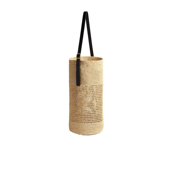 Billie Bucket Bag in Natural Raffia - Image 2