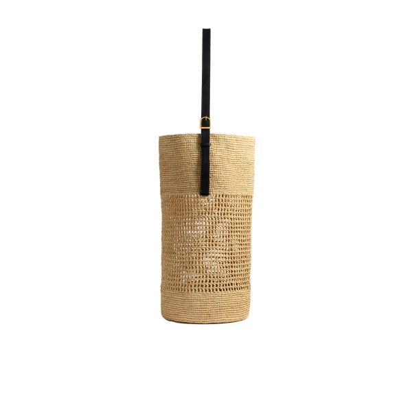Khaite Billie Bucket Bag in Natural Raffia