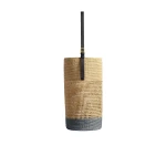Khaite Billie Bucket Bag in Natural and Lead Raffia