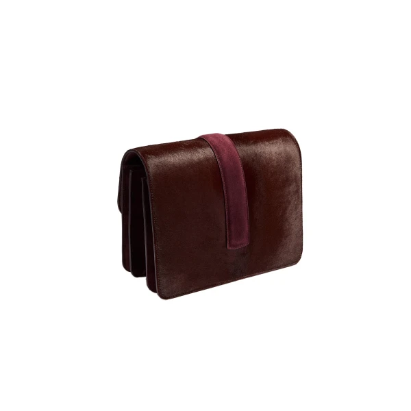 Blake Crossbody Bag in Rouge Noir Haircalf - Image 2