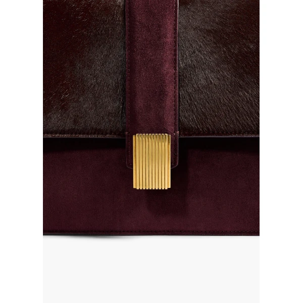 Blake Crossbody Bag in Rouge Noir Haircalf - Image 4