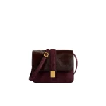 Khaite Blake Crossbody Bag in Rouge Noir Haircalf