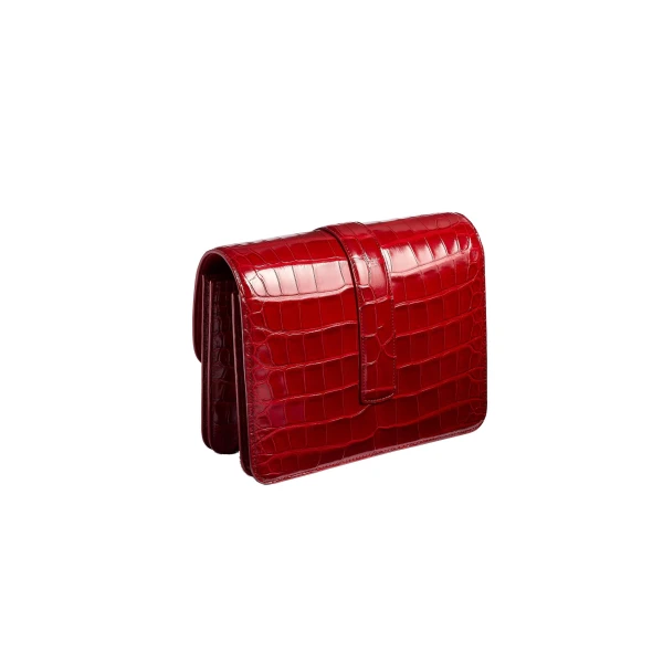 Blake Crossbody Bag in Ruby Alligator - Image 2