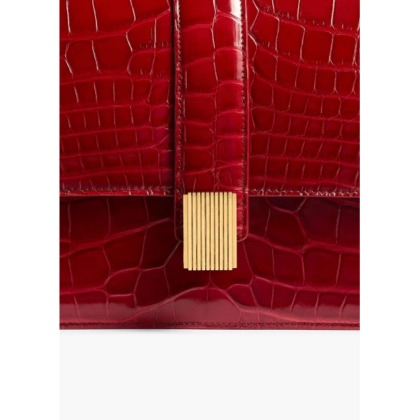 Blake Crossbody Bag in Ruby Alligator - Image 4