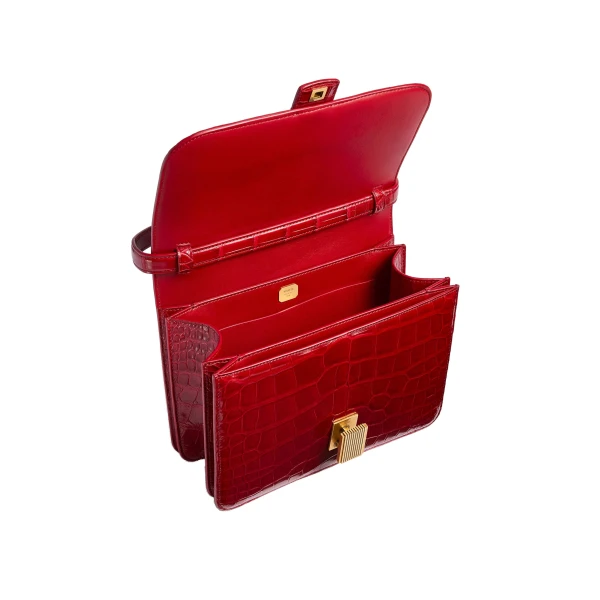 Blake Crossbody Bag in Ruby Alligator - Image 5