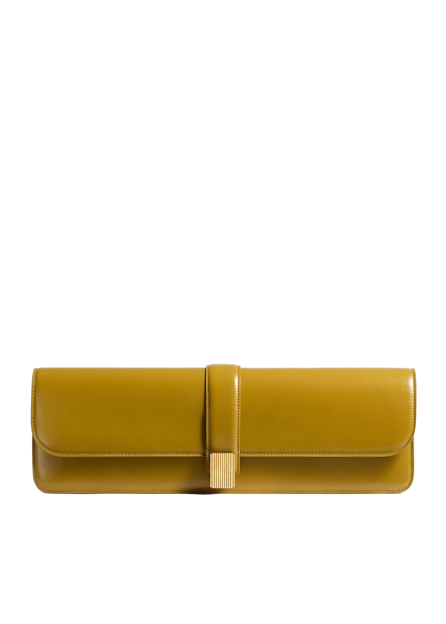 Khaite Blake Long Clutch in Golden Olive | Buy Bags at Luxury Shoes Khaite Blake Long Clutch in Golden Olive
