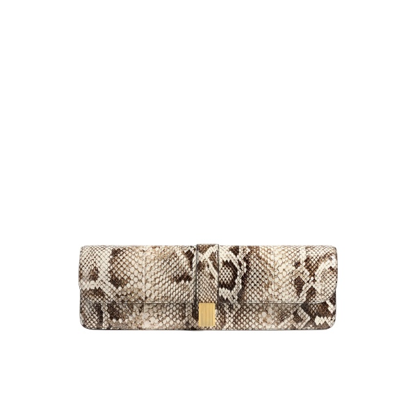 Khaite Blake Long Clutch in Natural Python